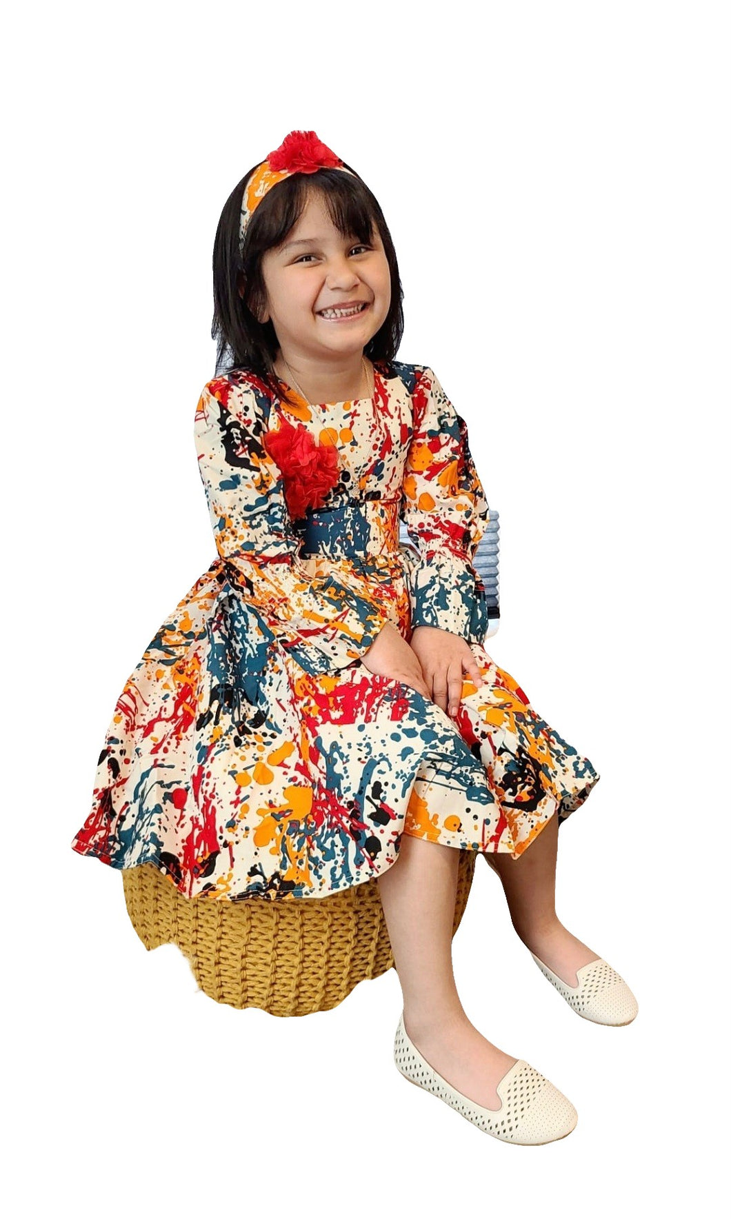 Adaeze African Print multi-color Girl's Dress