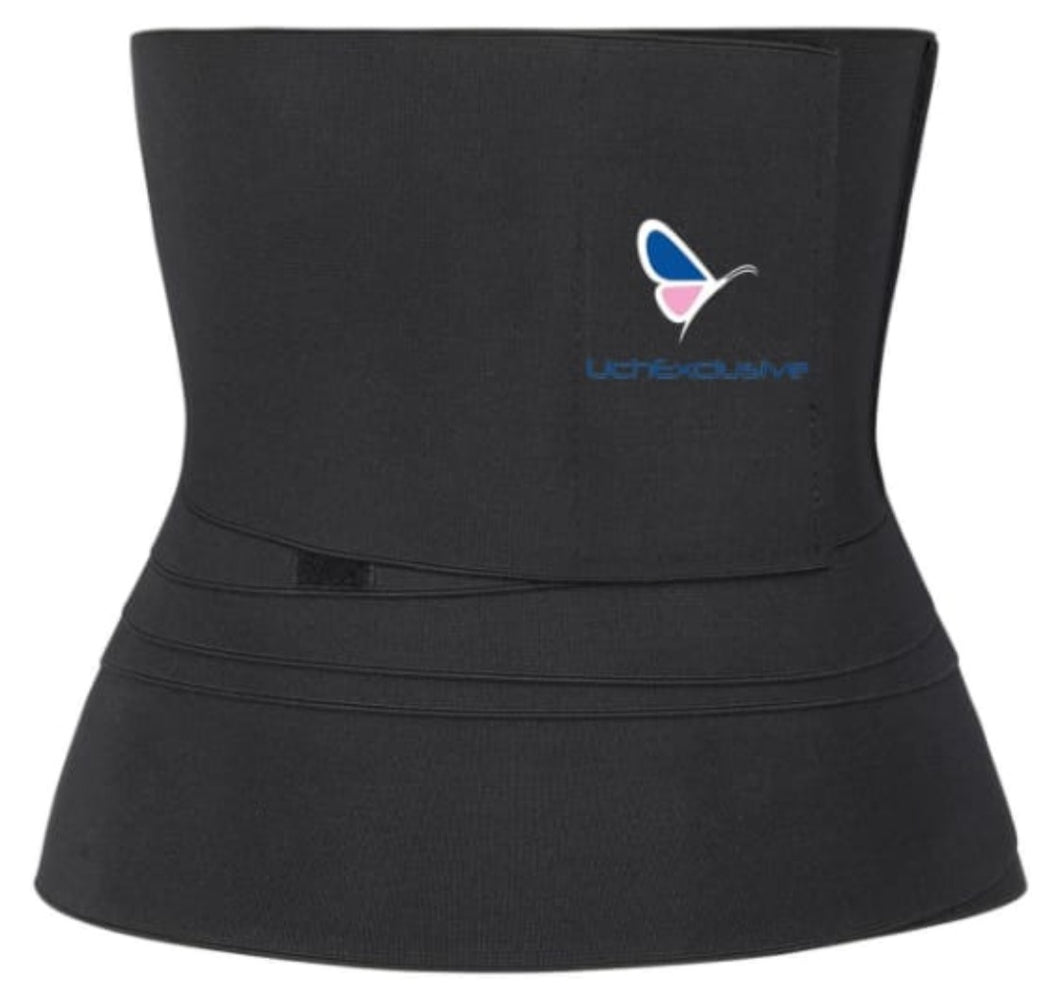 Black Waist Trainer/ Trimmer Bandage Belly Wrap Body Shaper For Women.